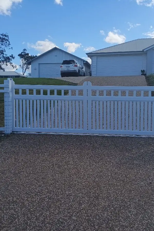 after Pro Texture White Powder-coated Aluminium Sliding Gate – Slide Gate + Motor, Mount Rascal