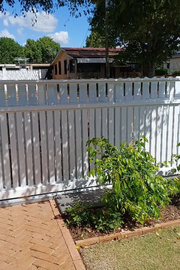 after White Powder-coated Aluminium Sliding Gate – Gate + Motor, Newtown