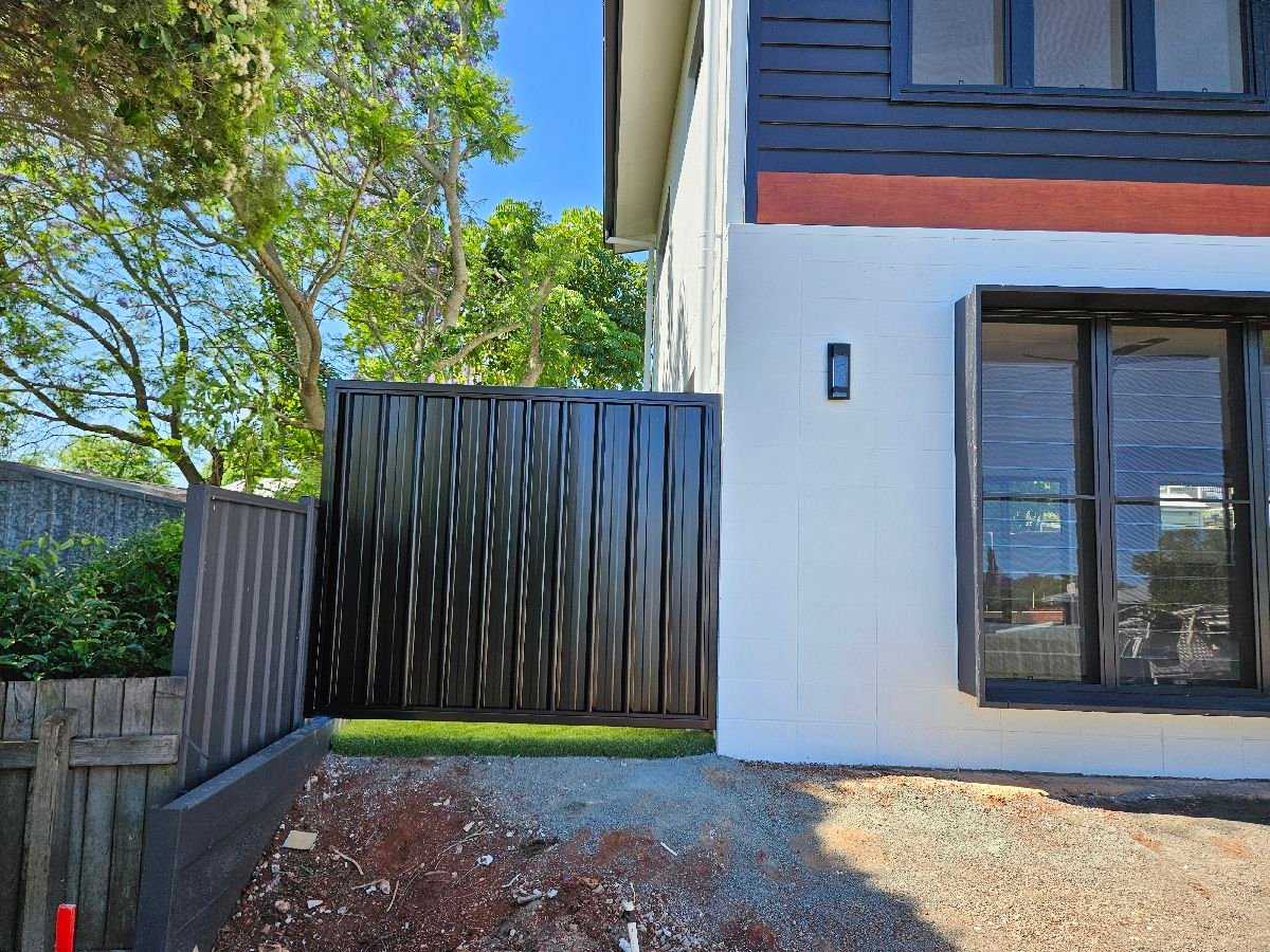 after Black Powder-coated Aluminium Swing Gate – Gate/Fencing, North Toowoomba