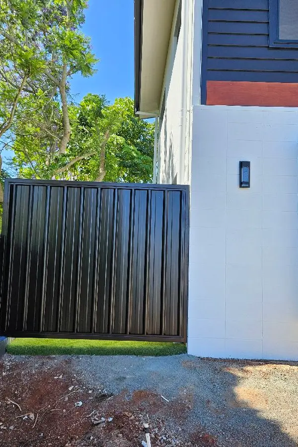 after Black Powder-coated Aluminium Swing Gate – Gate/Fencing, North Toowoomba