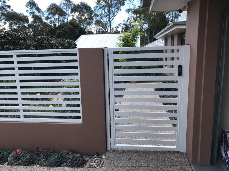 after Surfmist Powder-coated Aluminium Swing Gate – Supply & Install PA Gate, Rangeville