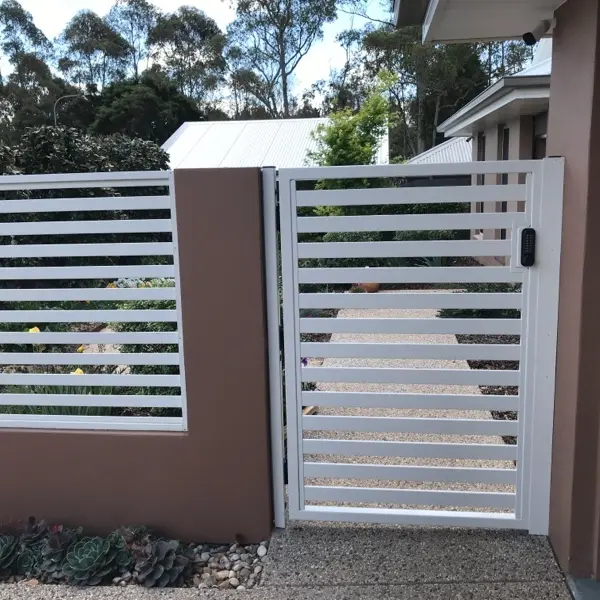 after Surfmist Powder-coated Aluminium Swing Gate – Supply & Install PA Gate, Rangeville