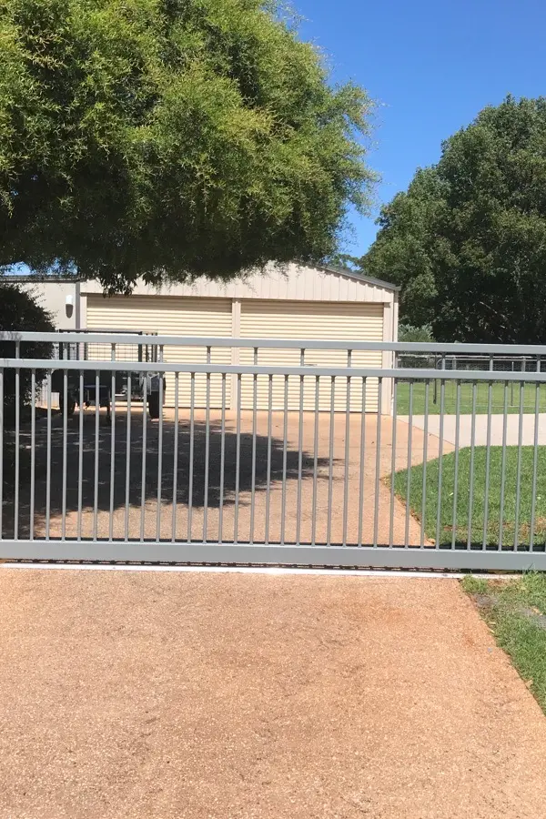 after Mocha Powder-coated Aluminium Sliding Gate – Slide Gate + Motor, Highfields