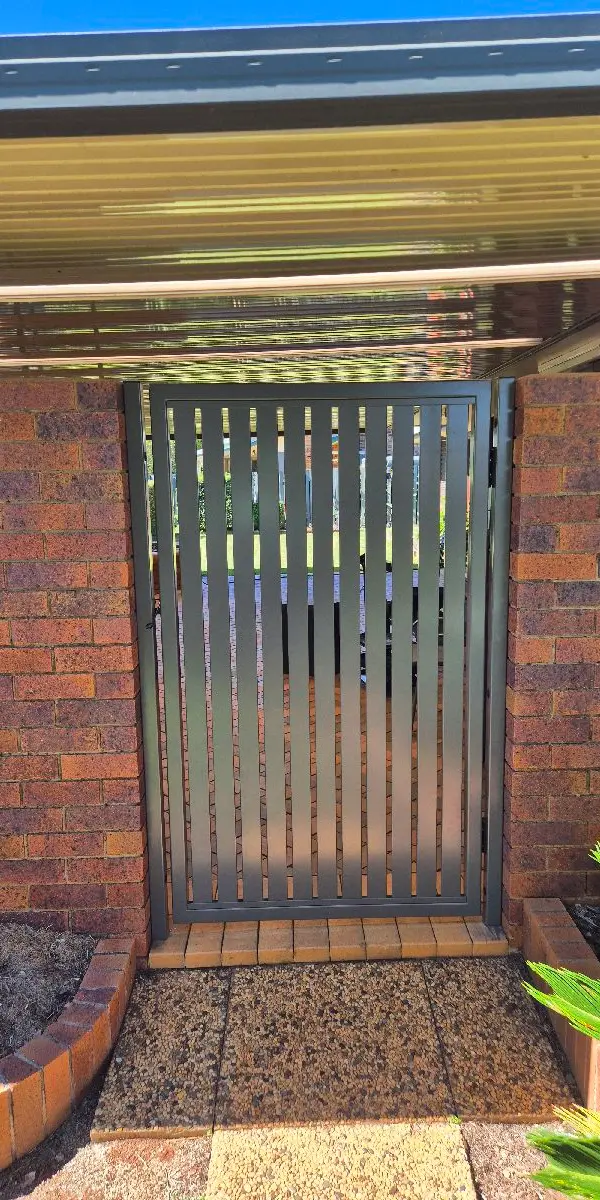 after Woodland Grey Powder-coated Aluminium Swing Gate – Manual Swing Gates, Rangeville