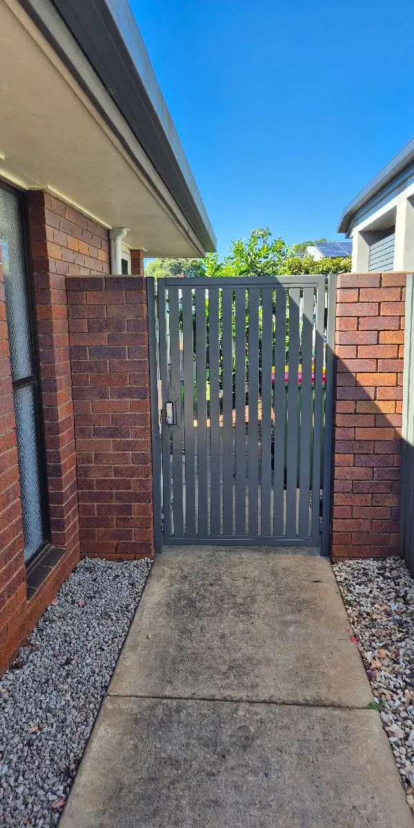 after Woodland Grey Powder-coated Aluminium Swing Gate – Manual Swing Gates, Rangeville