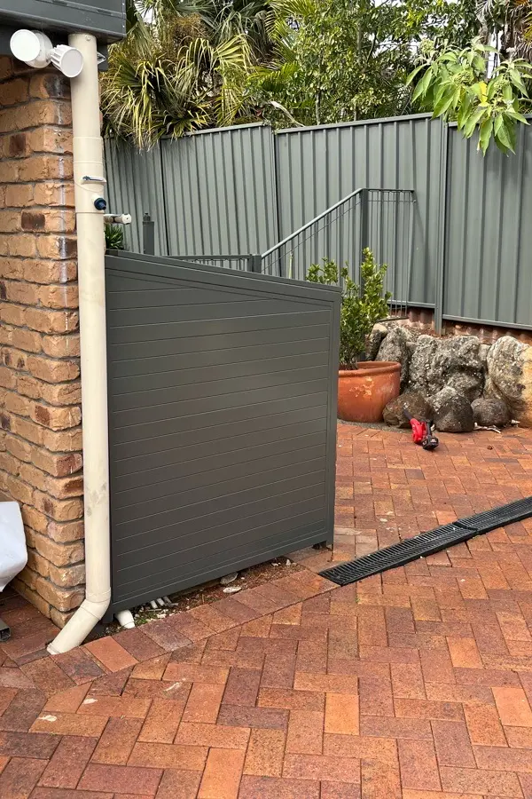 after Woodland Grey Powder-coated Aluminium Custom Door – Pool Pump Cover, Rangeville