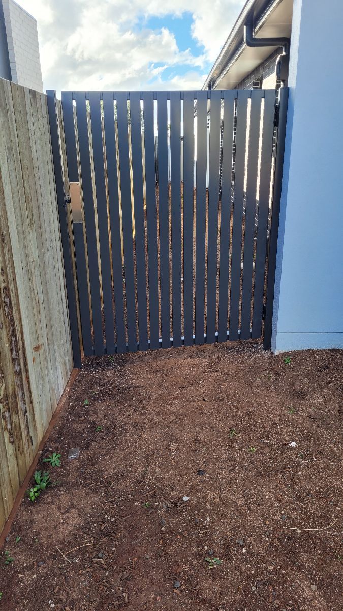 after Monument Powder-coated Aluminium Swing Gate – Gate + Motor, Middle Ridge