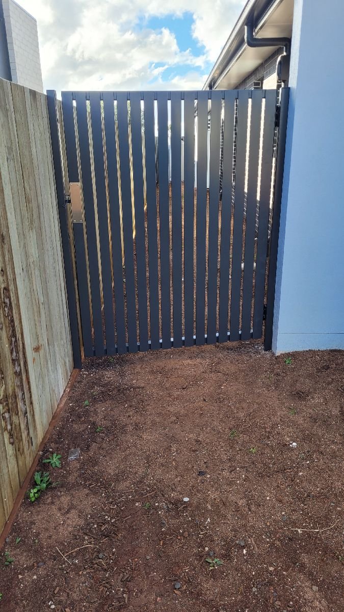 after Monument Powder-coated Aluminium Swing Gate – Gate + Motor, Middle Ridge