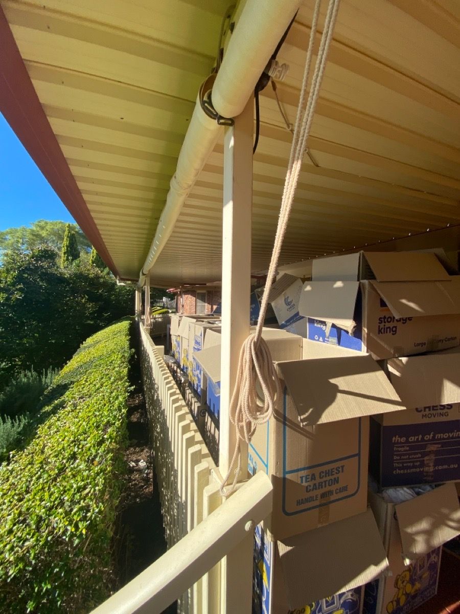 before Cream Powder-coated Steel Custom Door – Verandah Gates, Highfields
