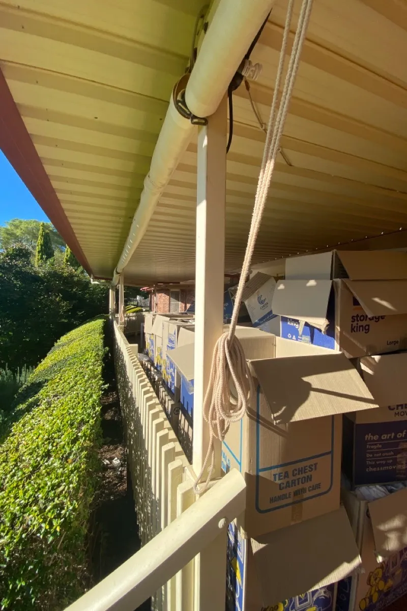 before Cream Powder-coated Steel Custom Door – Verandah Gates, Highfields