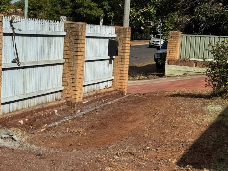 before Wood-look Mixed Sliding Gate – QUOTE - Aluminium Sliding Gate (Pending), Darling Heights