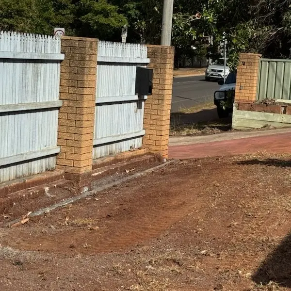 before Wood-look Mixed Sliding Gate – QUOTE - Aluminium Sliding Gate (Pending), Darling Heights