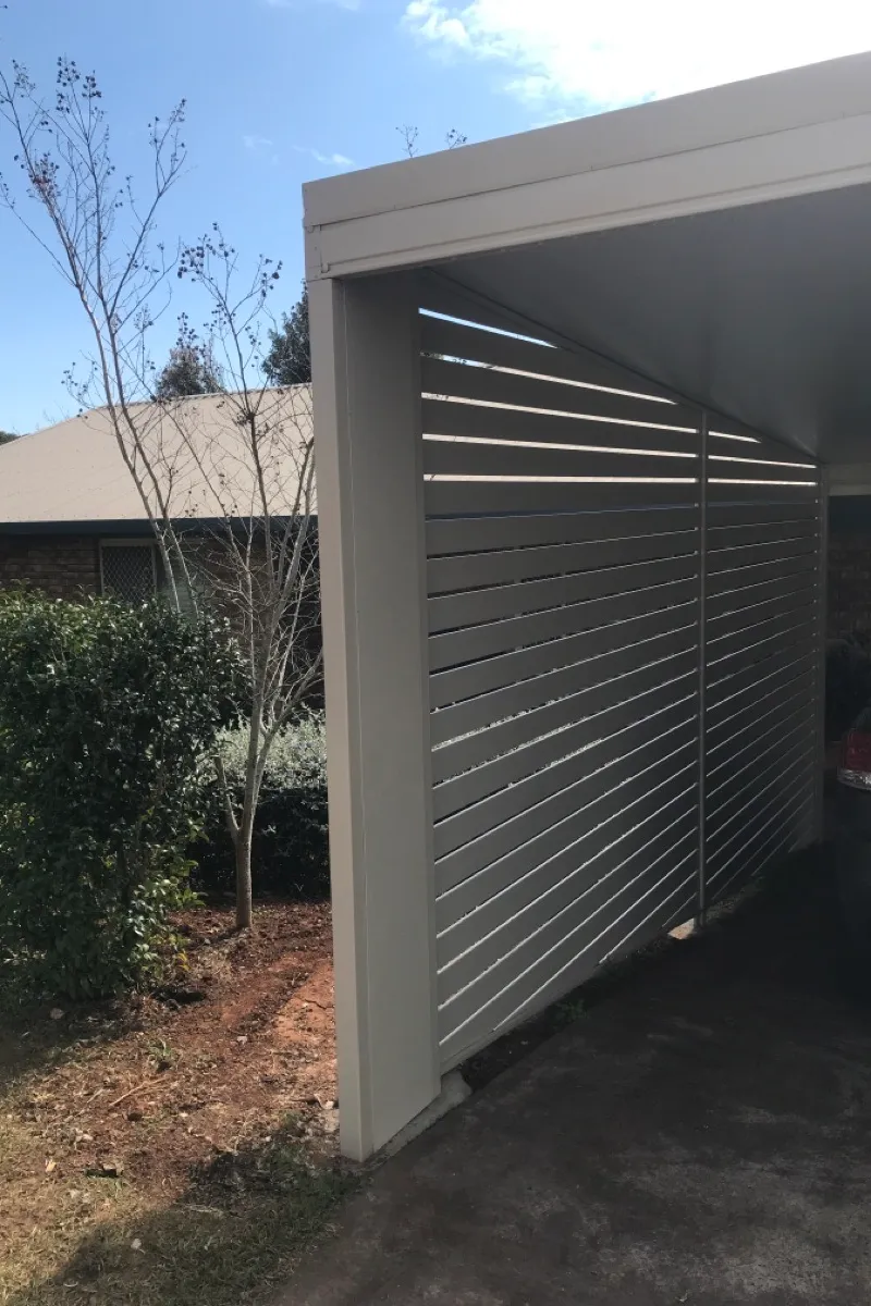 before Cream Powder-coated Aluminium Sliding Gate – Slide Gate, Centenary Heights