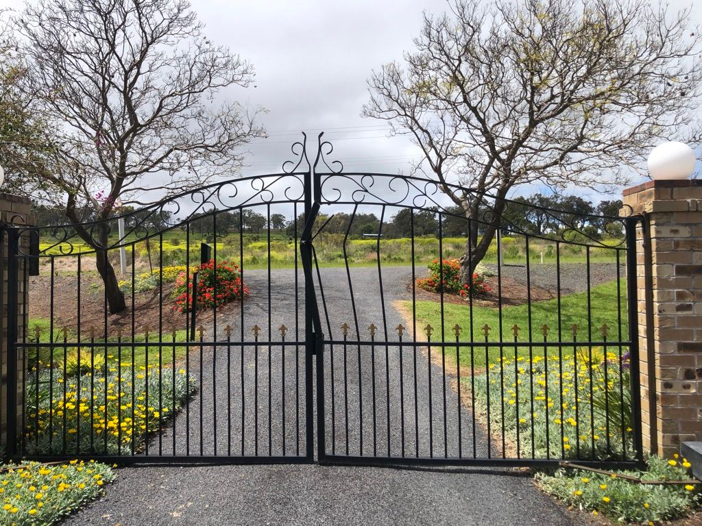 before Black Wrought Iron Swing Gate – Gate Repair, Vale View