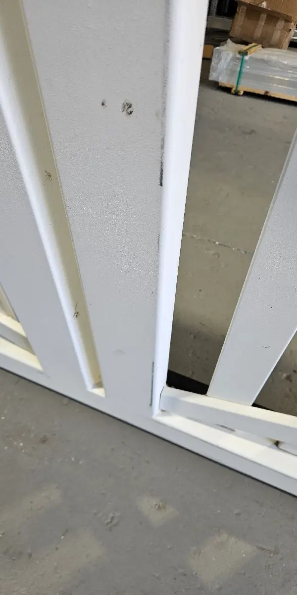before White Powder-coated Steel Sliding Gate – Gate Vehicle Impact, Wyreema