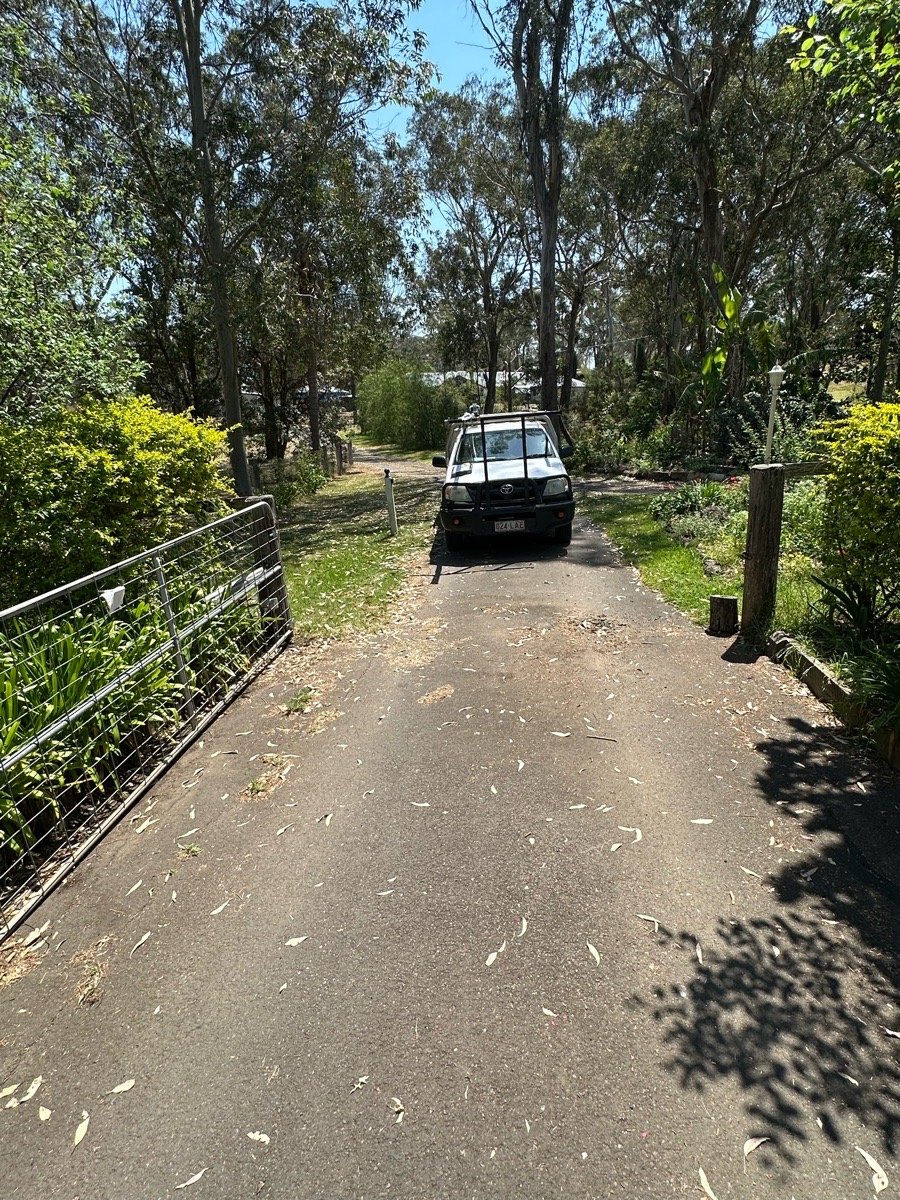 before Galvanised Pipe-Galvanised Sliding Gate – Gate + Motor, Highfields