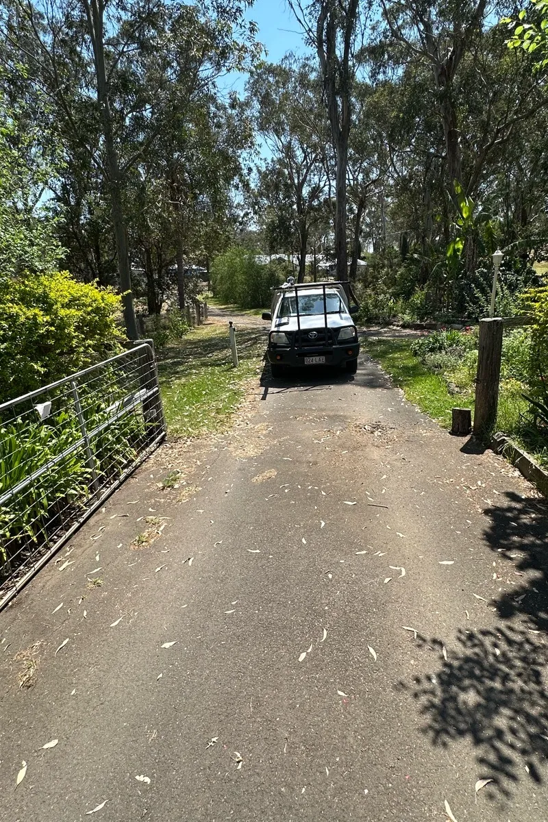 before Galvanised Pipe-Galvanised Sliding Gate – Gate + Motor, Highfields