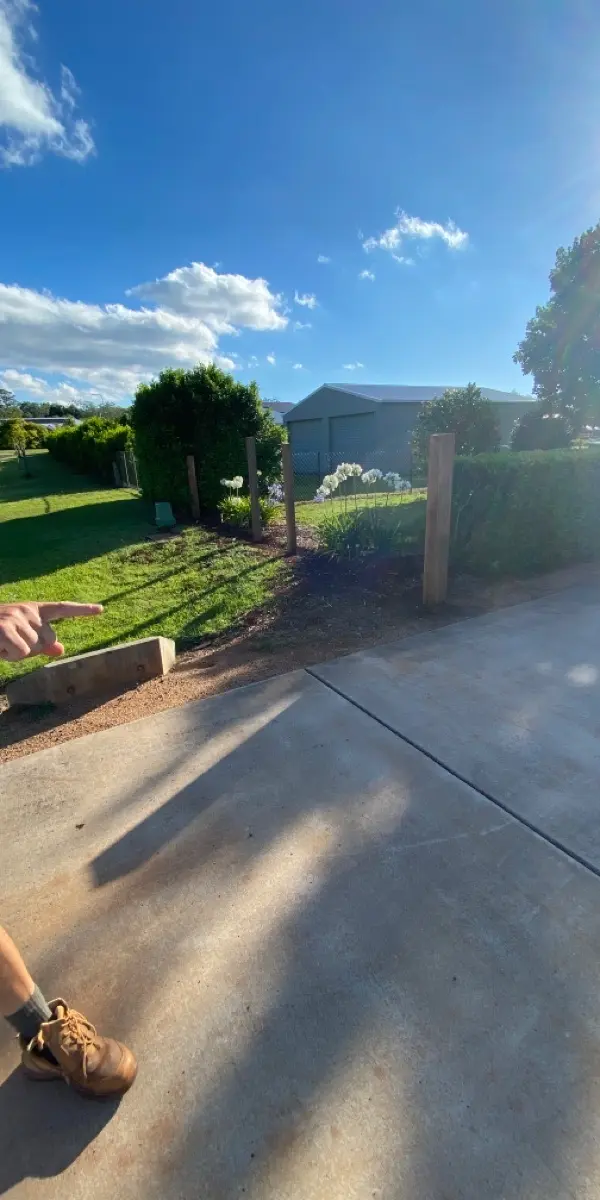 before Woodland Grey Powder-coated Aluminium Sliding Gate – Sliding Gate & PA Gate, Cabarlah