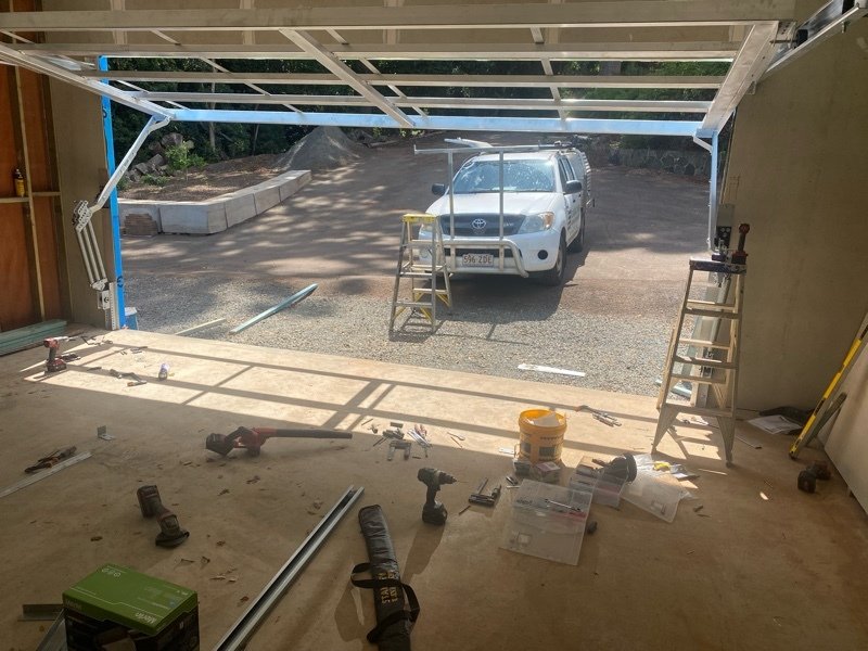before Galvanised Galvanised Steel Tube Frame Tilt Door – Tilt (Mitch Hill Building), East Toowoomba
