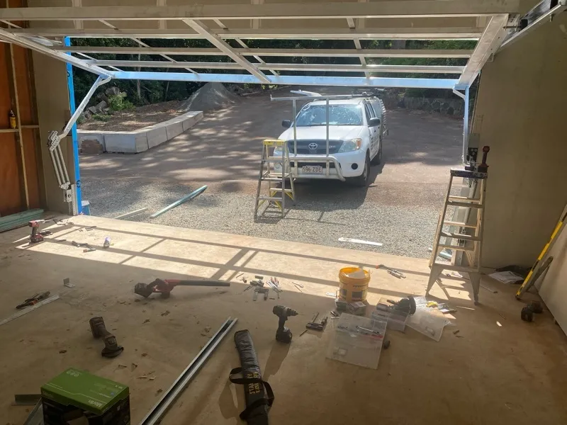 before Galvanised Galvanised Steel Tube Frame Tilt Door – Tilt (Mitch Hill Building), East Toowoomba
