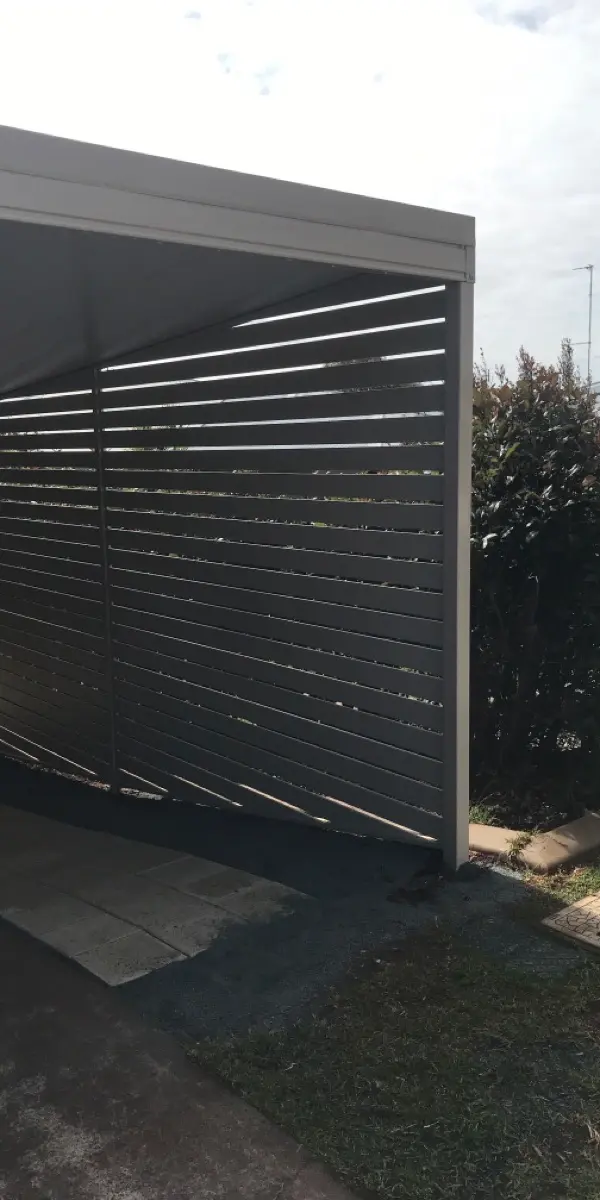 before Cream Powder-coated Aluminium Sliding Gate – Slide Gate, Centenary Heights