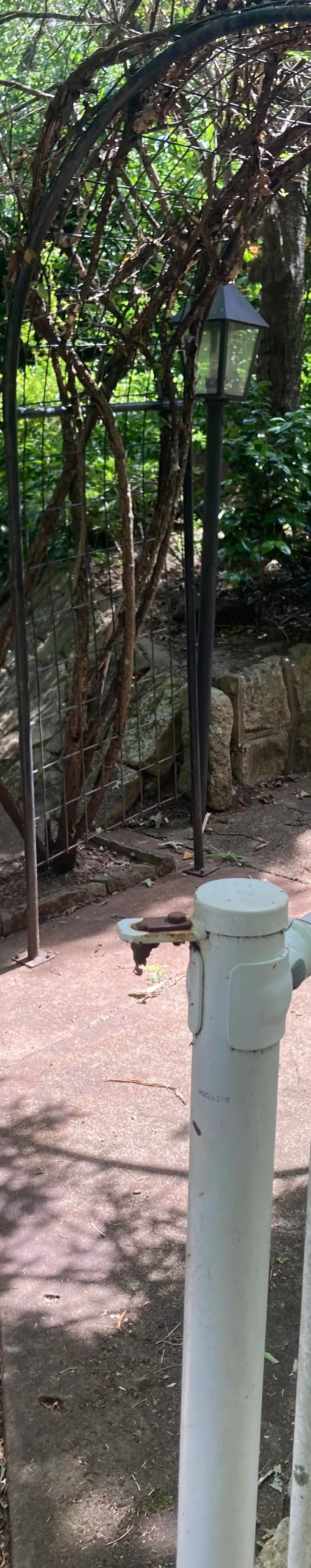 before White Wrought Iron Swing Gate – Gate Fabrication, Middle Ridge
