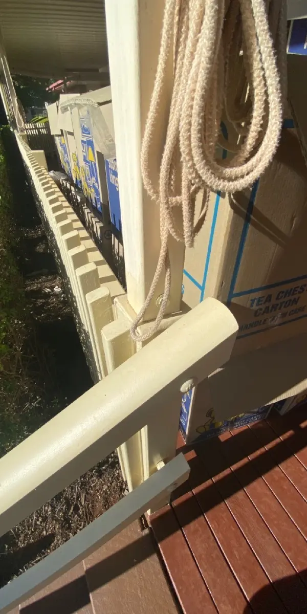 before Cream Powder-coated Steel Custom Door – Verandah Gates, Highfields