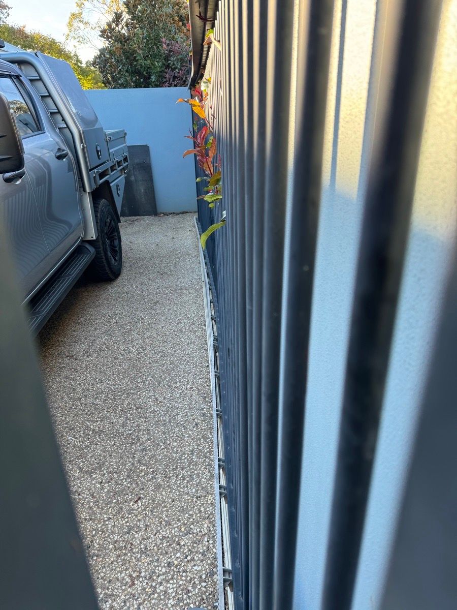 before Black Powder-coated Steel Sliding Gate – New Gate, South Toowoomba