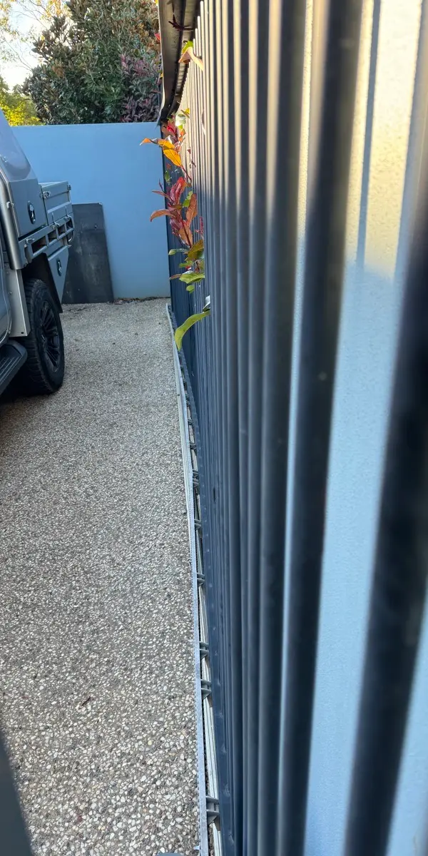 before Black Powder-coated Steel Sliding Gate – New Gate, South Toowoomba
