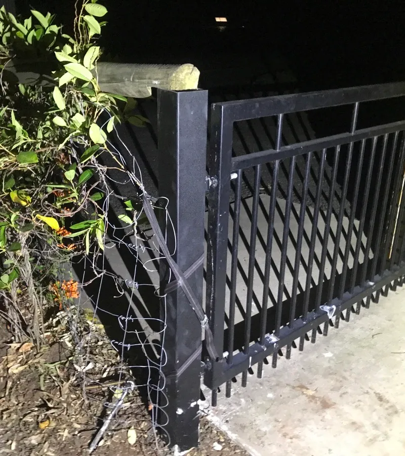 before Black Powder-coated Steel Swing Gate – Posts, Cotswold Hills