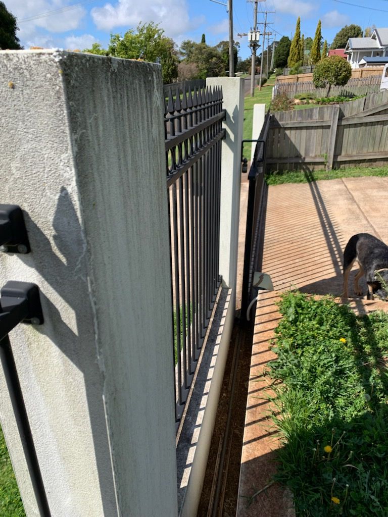 before Black Wrought Iron Sliding Gate – Slider Gate + Motor, South Toowoomba