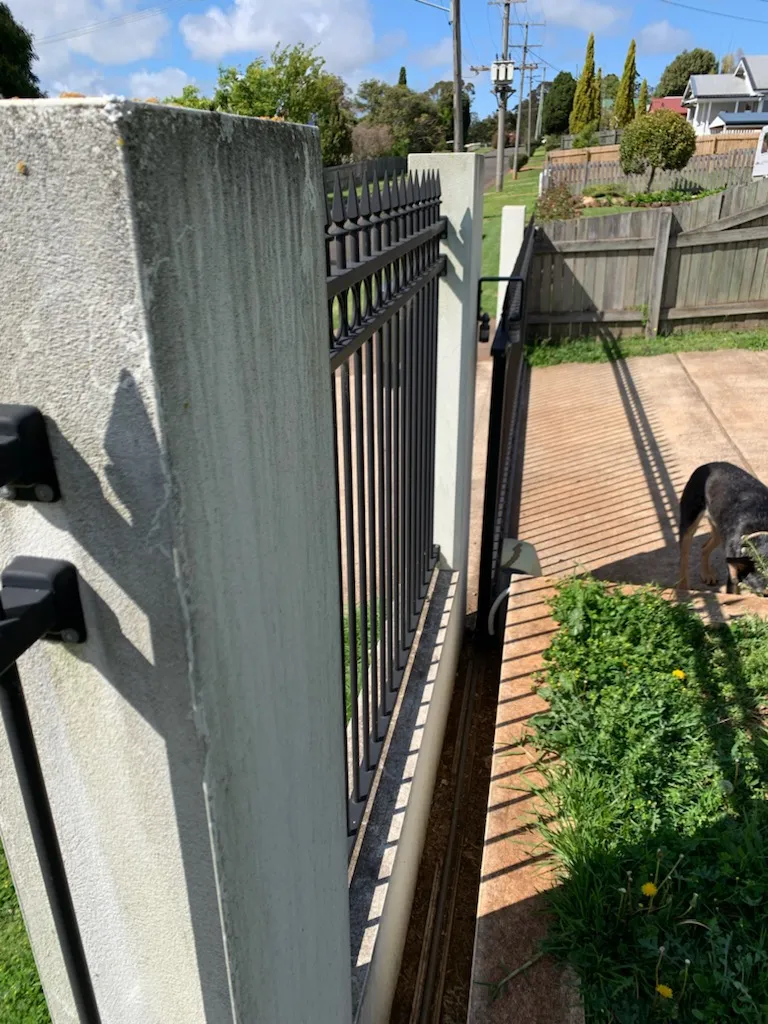 before Black Wrought Iron Sliding Gate – Slider Gate + Motor, South Toowoomba