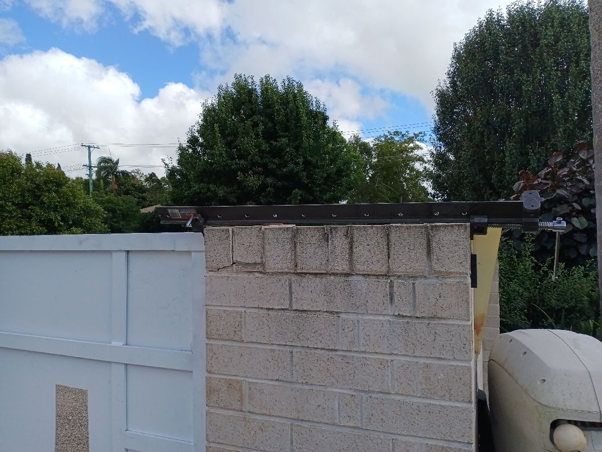 before Pro Texture White Powder-coated Aluminium Sliding Gate – Gate Fabrication, Rangeville