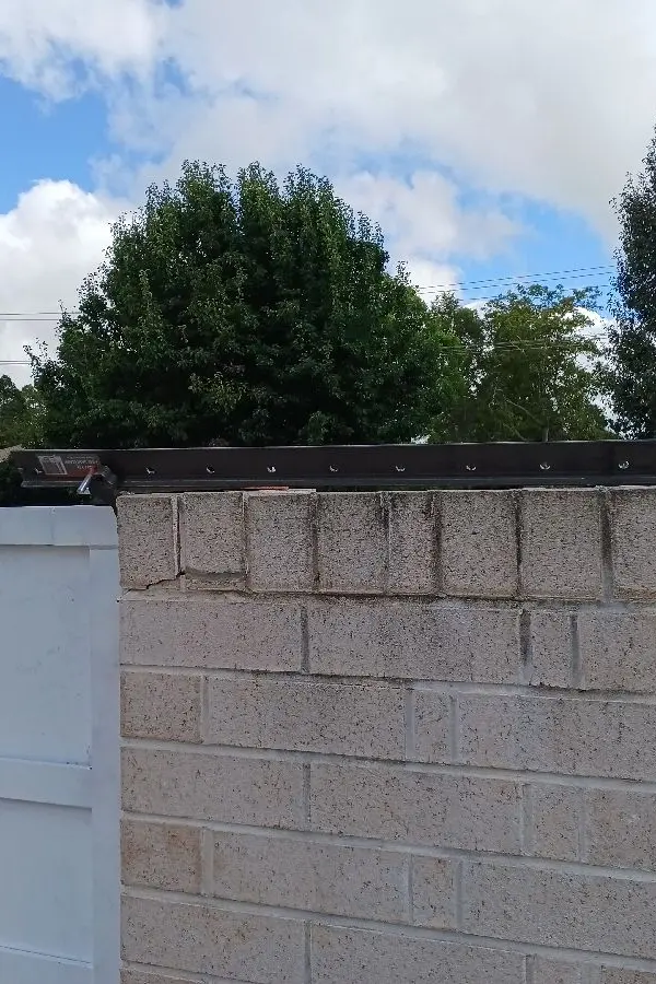 before Pro Texture White Powder-coated Aluminium Sliding Gate – Gate Fabrication, Rangeville