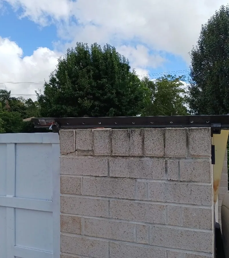 before Pro Texture White Powder-coated Aluminium Sliding Gate – Gate Fabrication, Rangeville