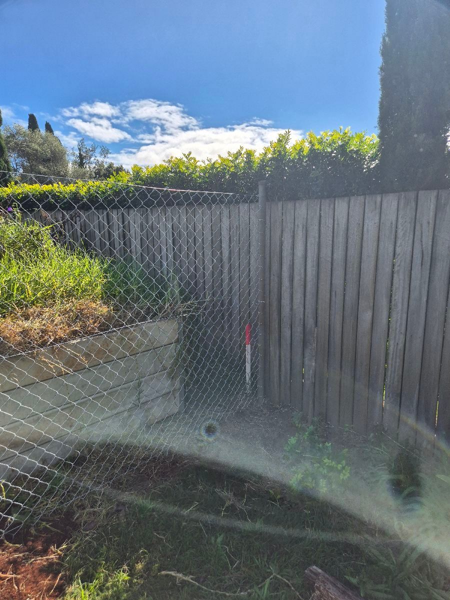before Black Powder-coated Steel + Chain Mesh Swing Gate – Gate + Fence, Middle Ridge