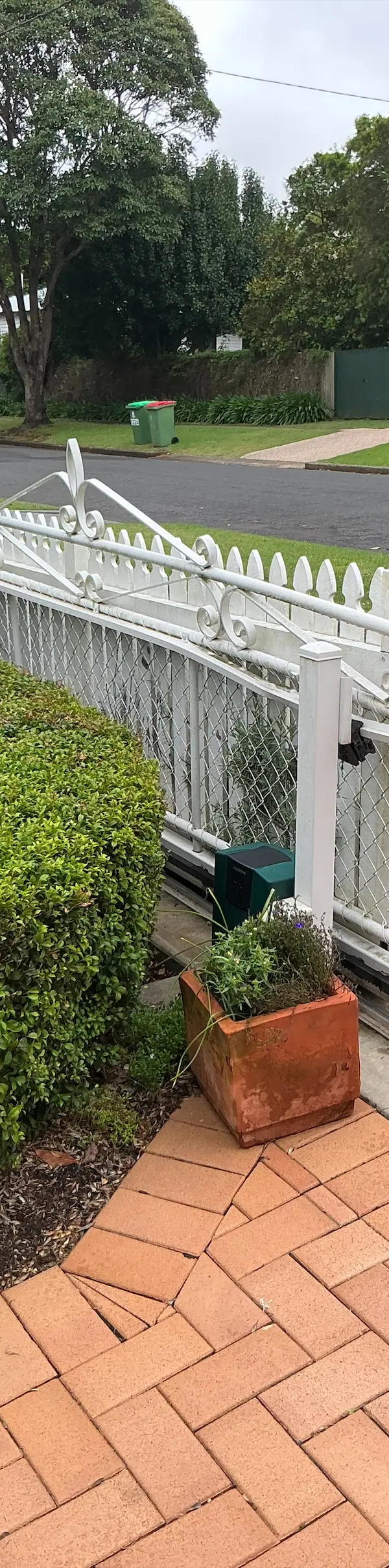 before White Powder-coated Aluminium Sliding Gate – GATE REPLACEMENT, Mount Lofty