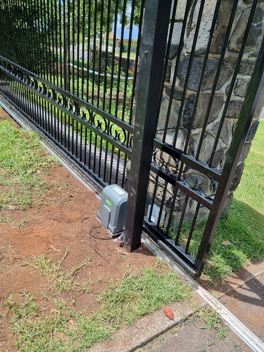 before Black Wrought Iron Swing Gate – Gate fab, Mount Lofty