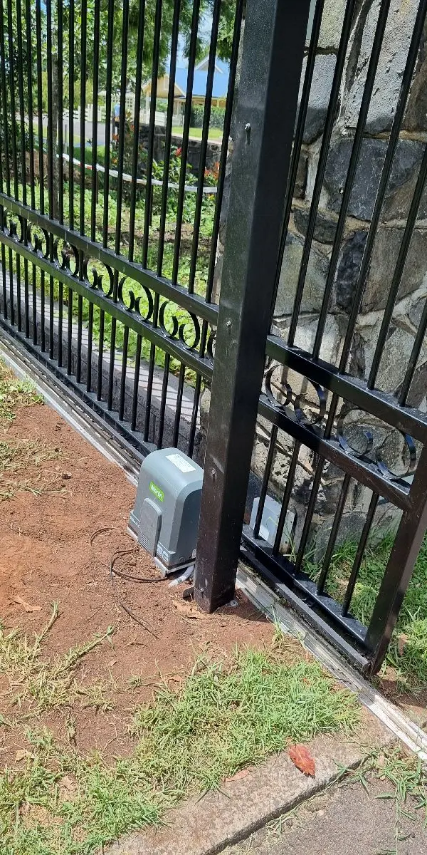 before Black Wrought Iron Swing Gate – Gate fab, Mount Lofty