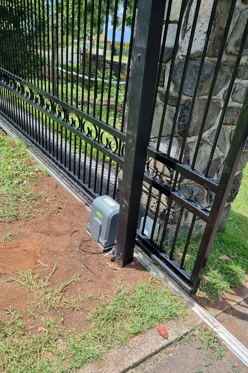 before Black Wrought Iron Swing Gate – Gate fab, Mount Lofty
