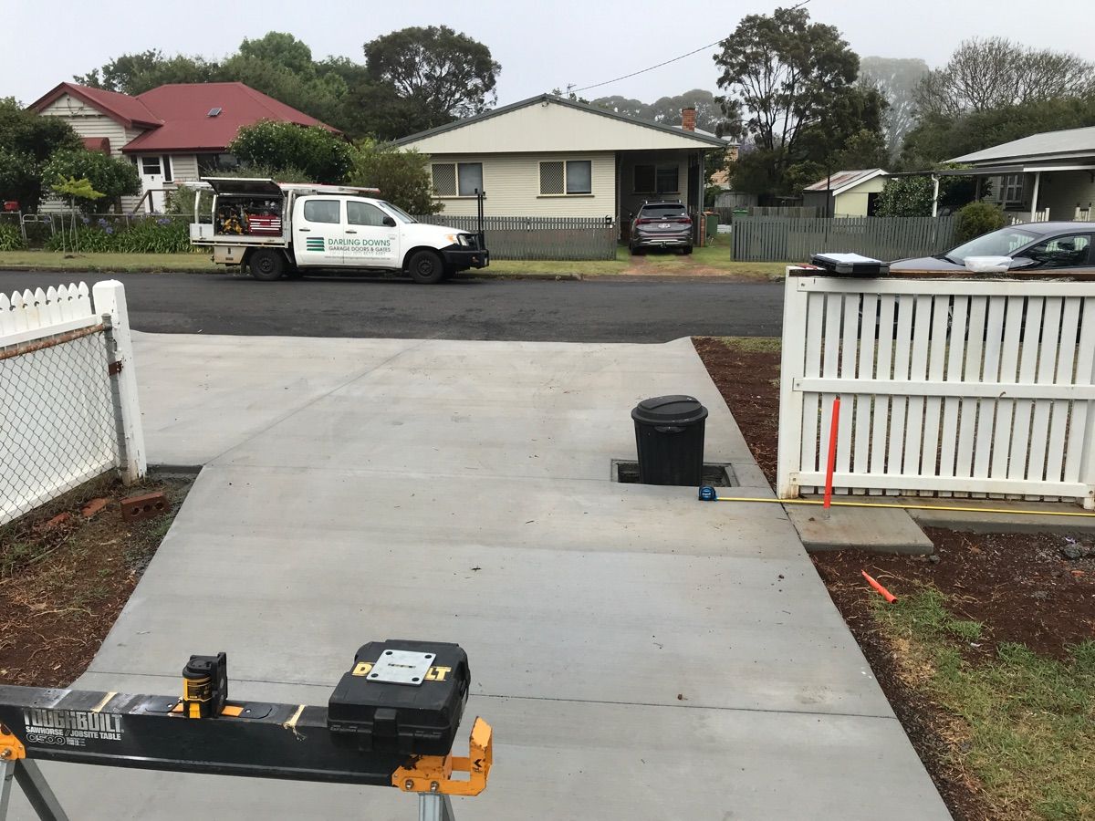 before Surfmist Powder-coated Aluminium Sliding Gate – Gate Fab, Newtown