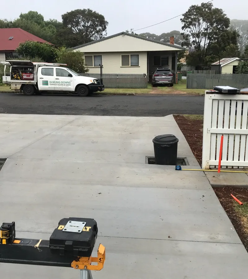 before Surfmist Powder-coated Aluminium Sliding Gate – Gate Fab, Newtown