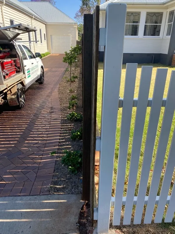 before White Powder-coated Aluminium Sliding Gate – Slide Gate & Motor, Newtown