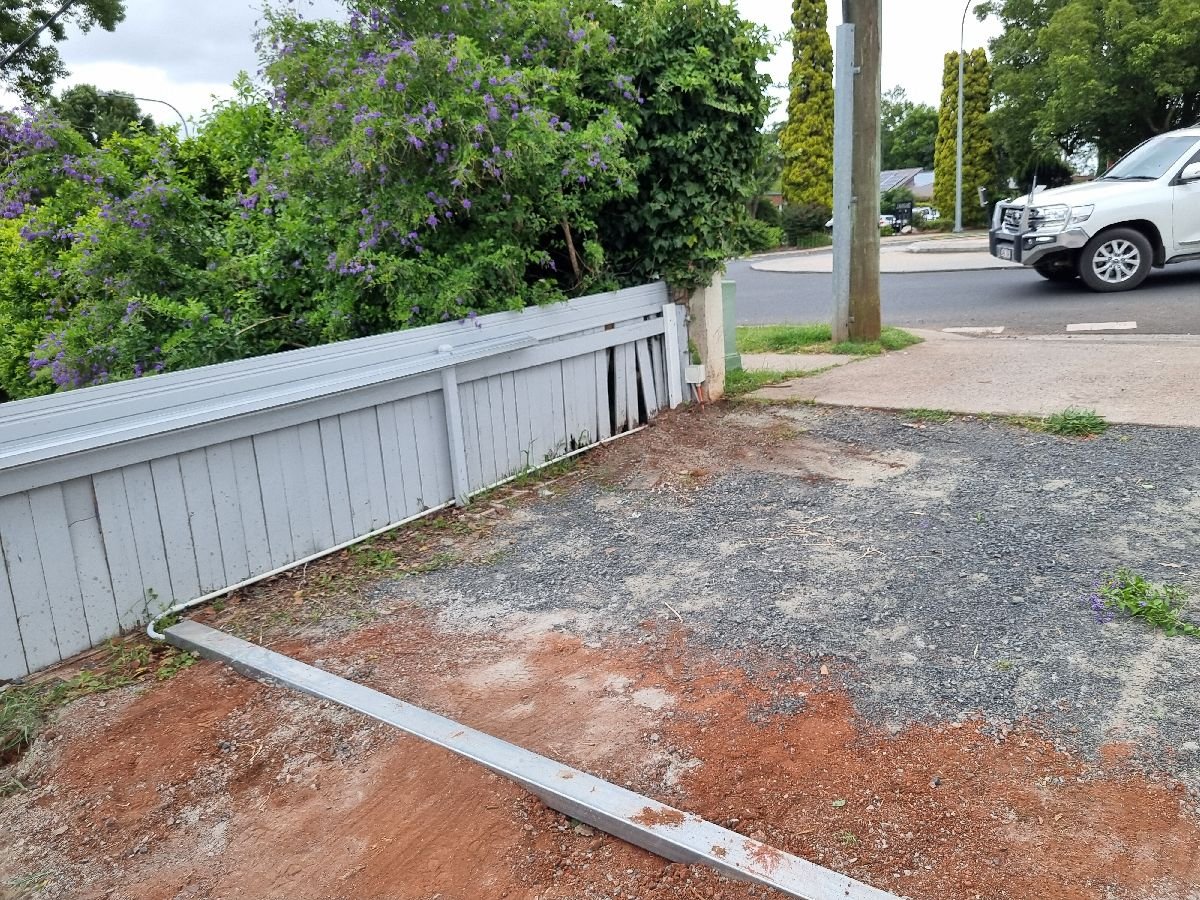 before White Powder-coated Aluminium Sliding Gate – Sliding Gate Motor, East Toowoomba