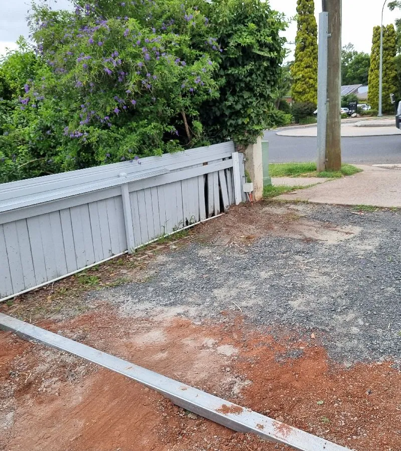 before White Powder-coated Aluminium Sliding Gate – Sliding Gate Motor, East Toowoomba
