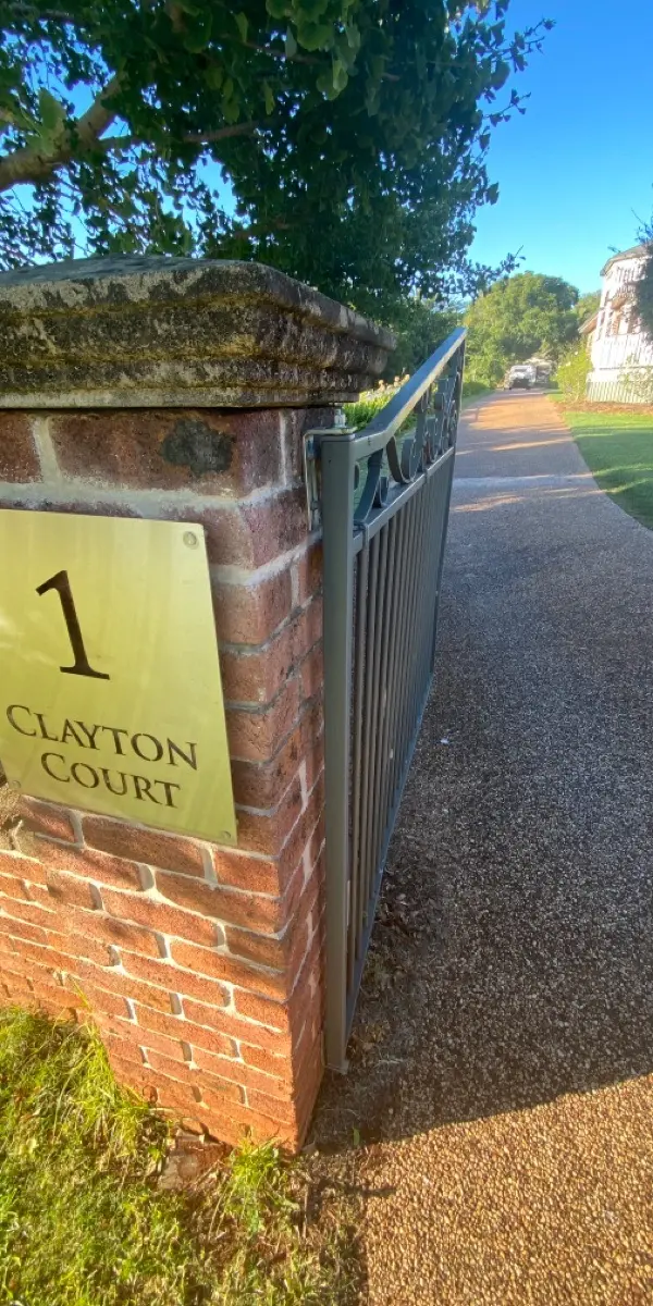 before Black N/A Sliding Gate – Slide Gate + Motor, Centenary Heights