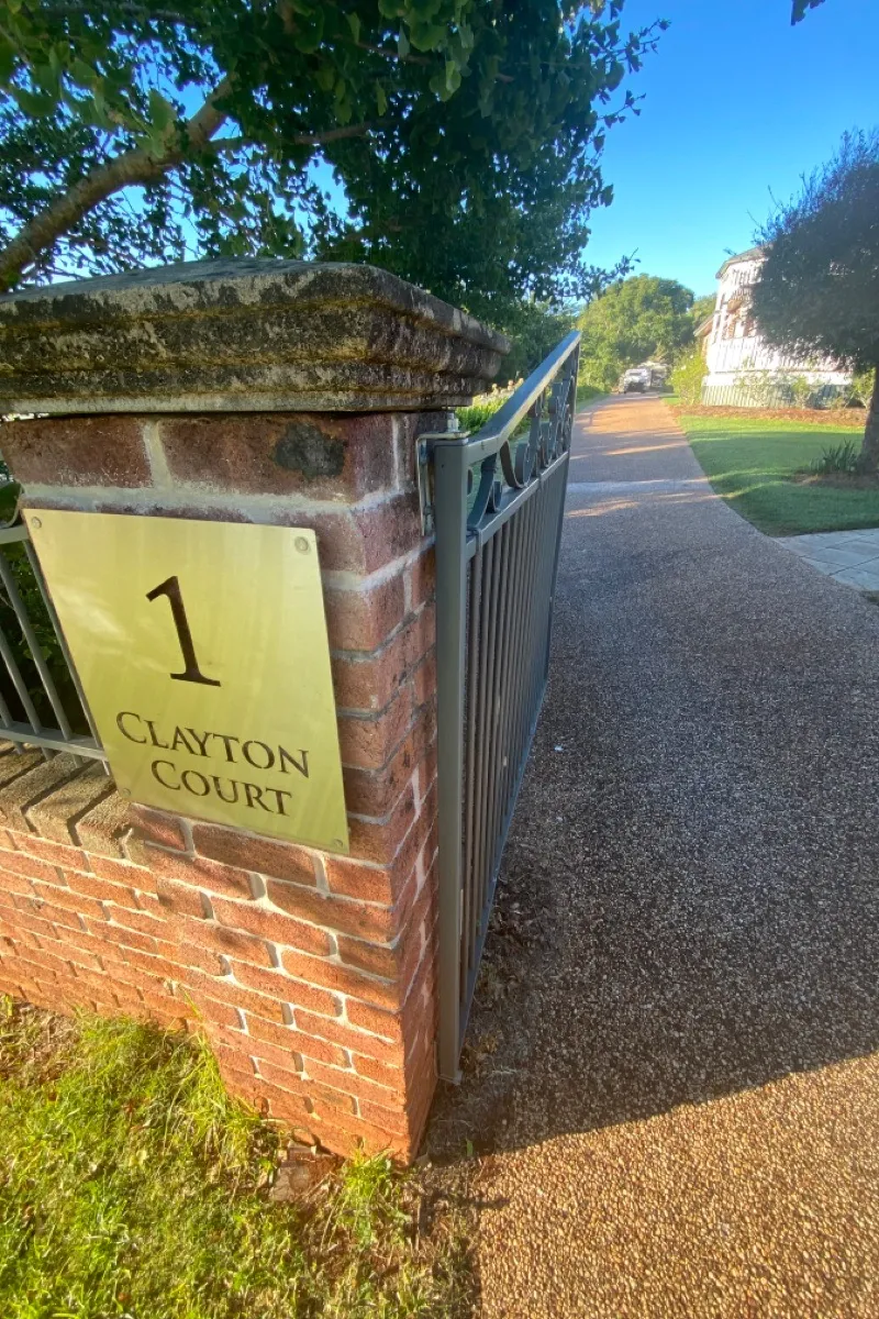 before Black N/A Sliding Gate – Slide Gate + Motor, Centenary Heights