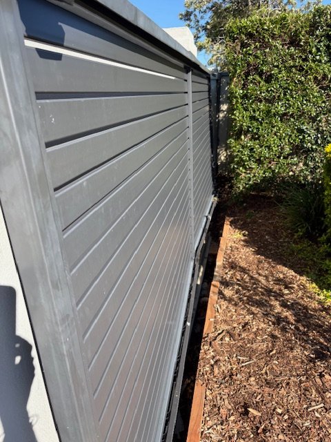 before Monument Powder-coated Aluminium Sliding Gate – Gate + Motor, Cotswold Hills