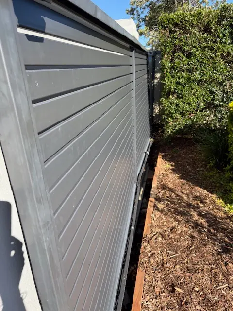 before Monument Powder-coated Aluminium Sliding Gate – Gate + Motor, Cotswold Hills
