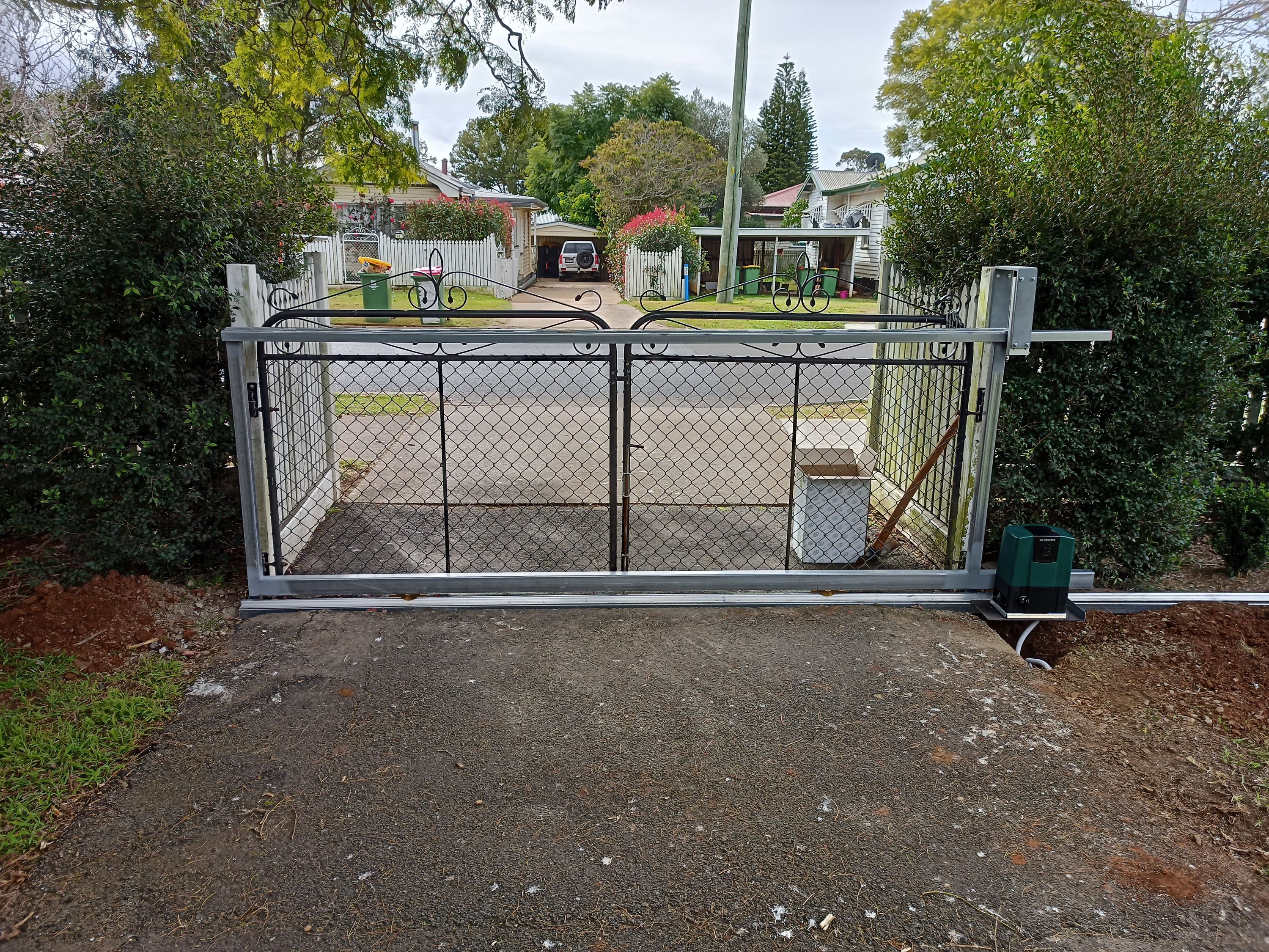before N/A N/A Sliding Gate – Paling Slider + Return, Newtown